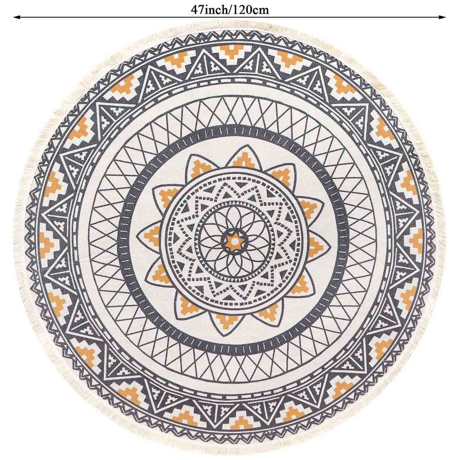 Alfombras Redondas Kilin Lino-algodon 120 Cm Mod01 image number 2.0