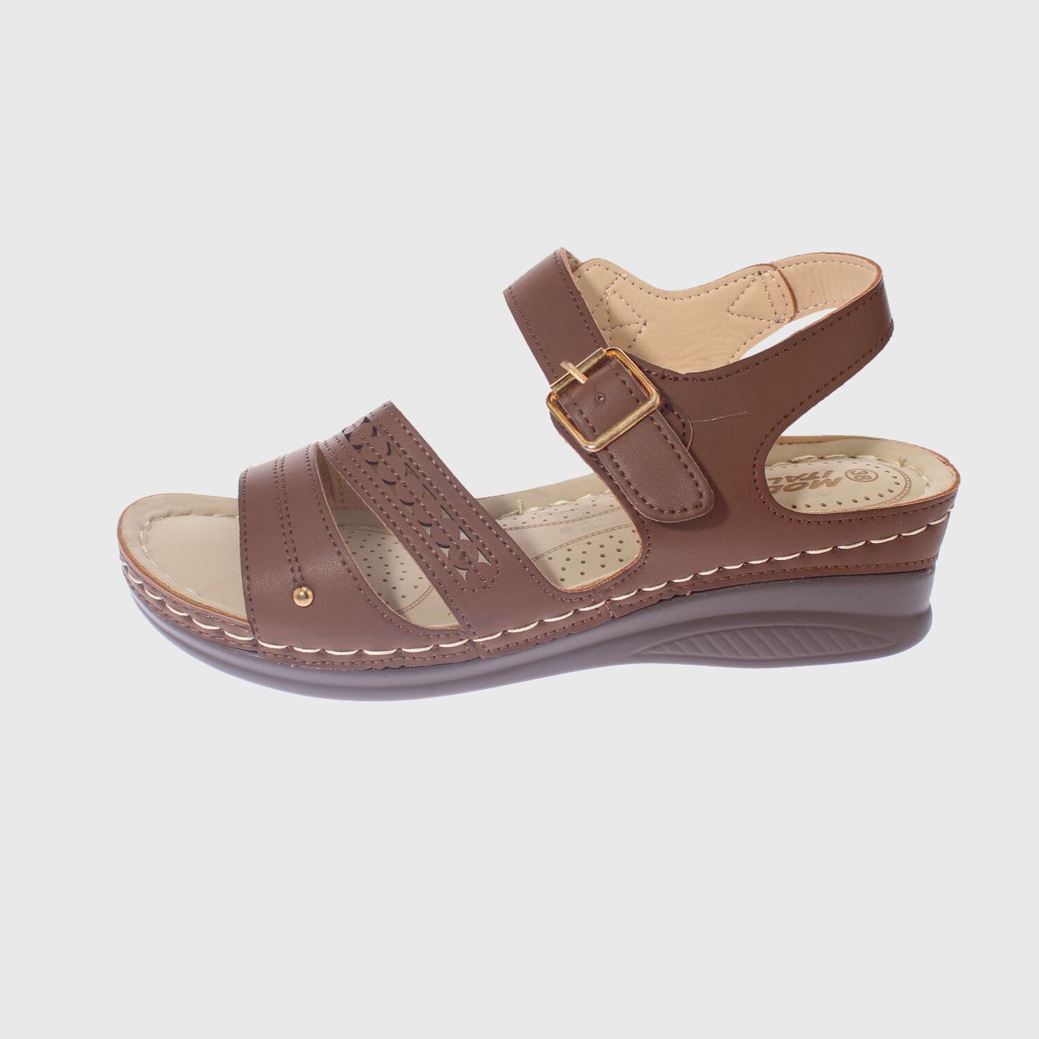 Sandalia Confort Caf&eacute; Modelo Italiano Art. 5ask76601brown image number 1.0