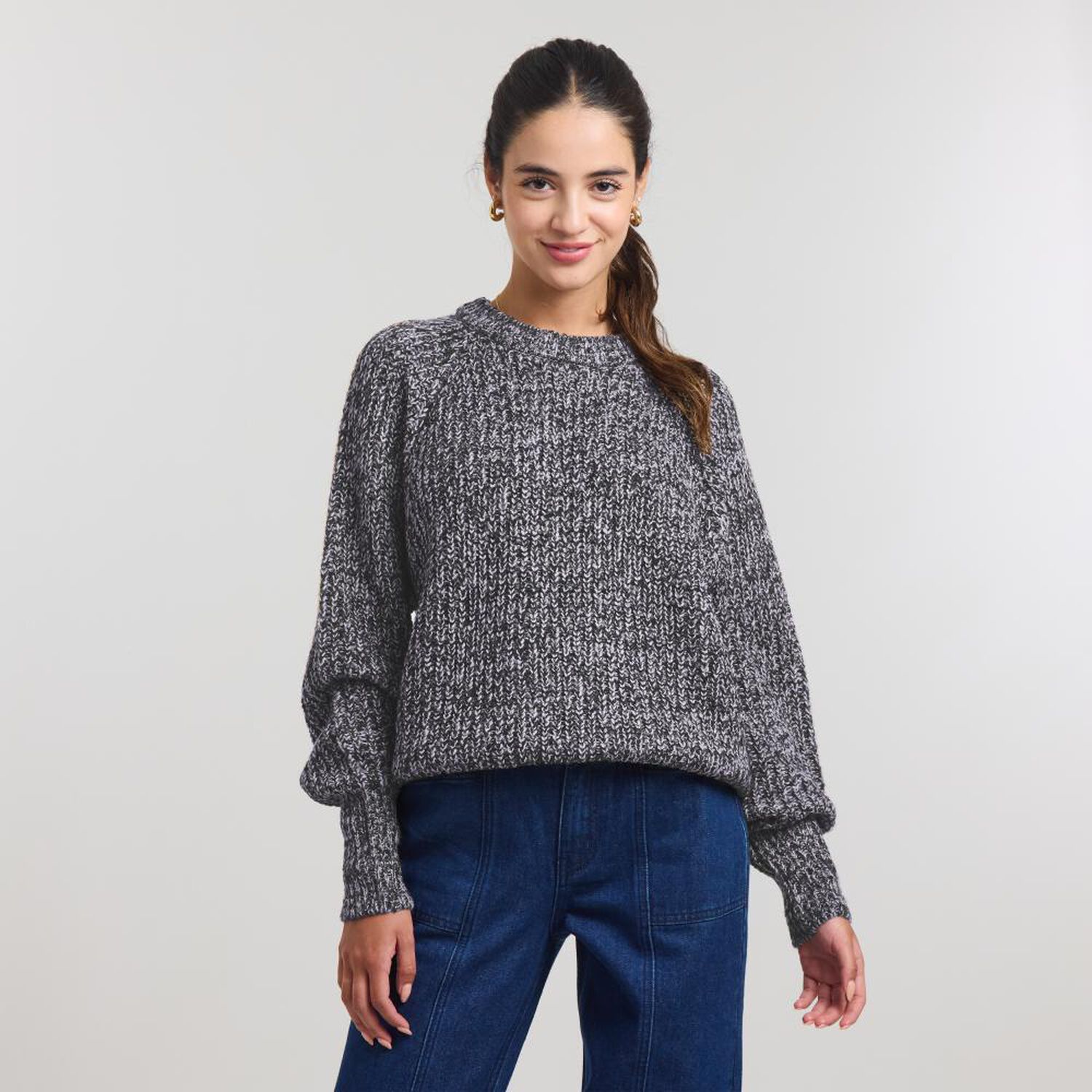 Sweater Look Lana Manga Larga Cuello Redondo Mujer Freedom image number 0.0