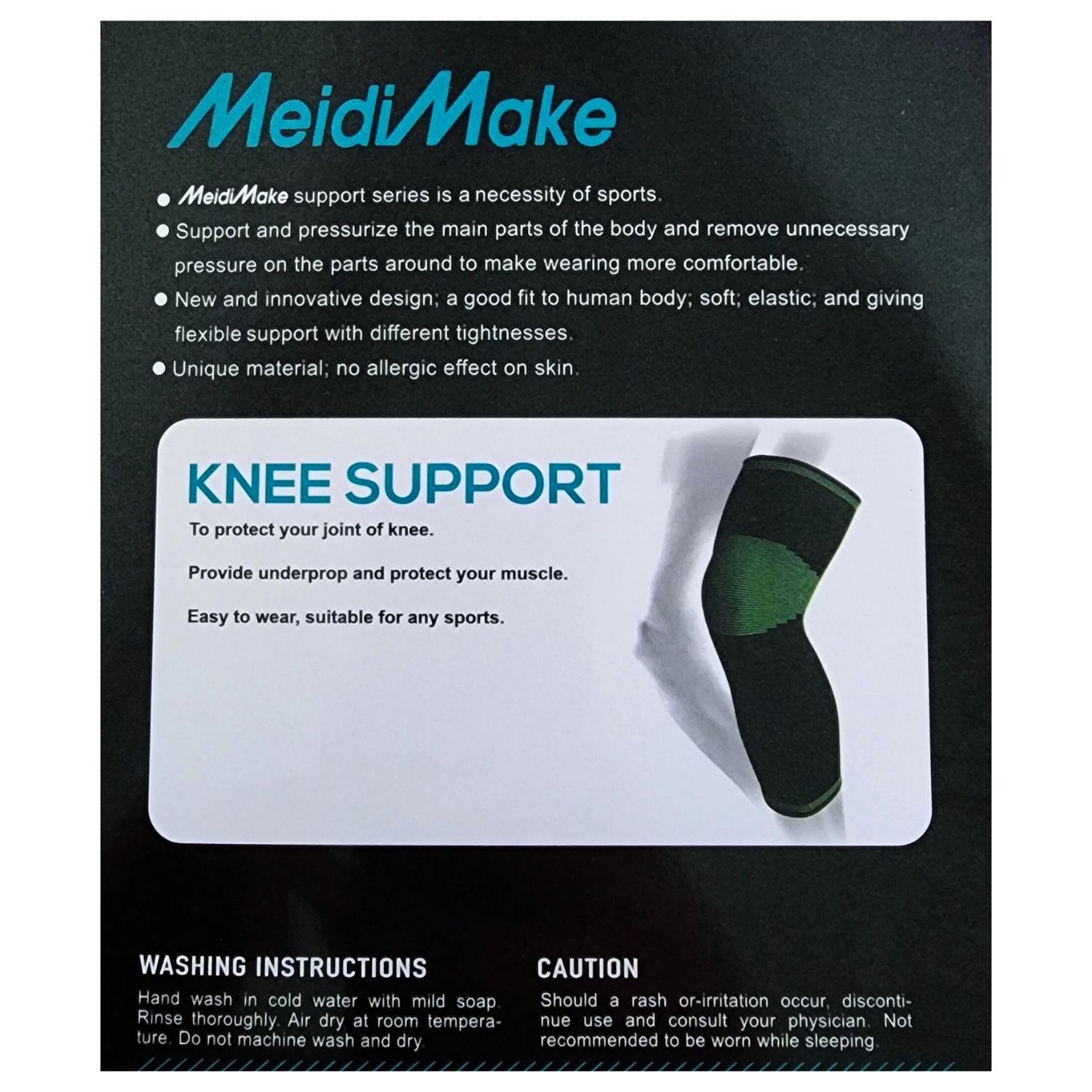 Rodillera Larga Reforzada Deporte Alivio Terapia Lavable image number 6.0