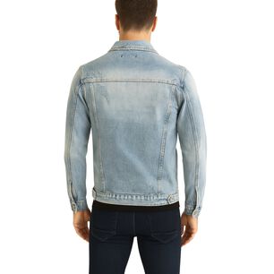 Chaqueta Mezclilla Destroyed Celeste Hombre