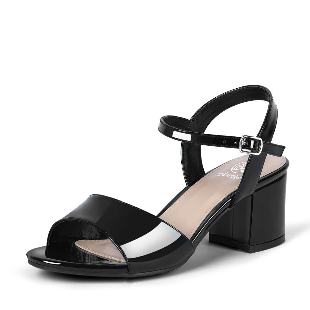 Sandalia Casual Taco Negra Mujer Weide Gh64 image number 2.0