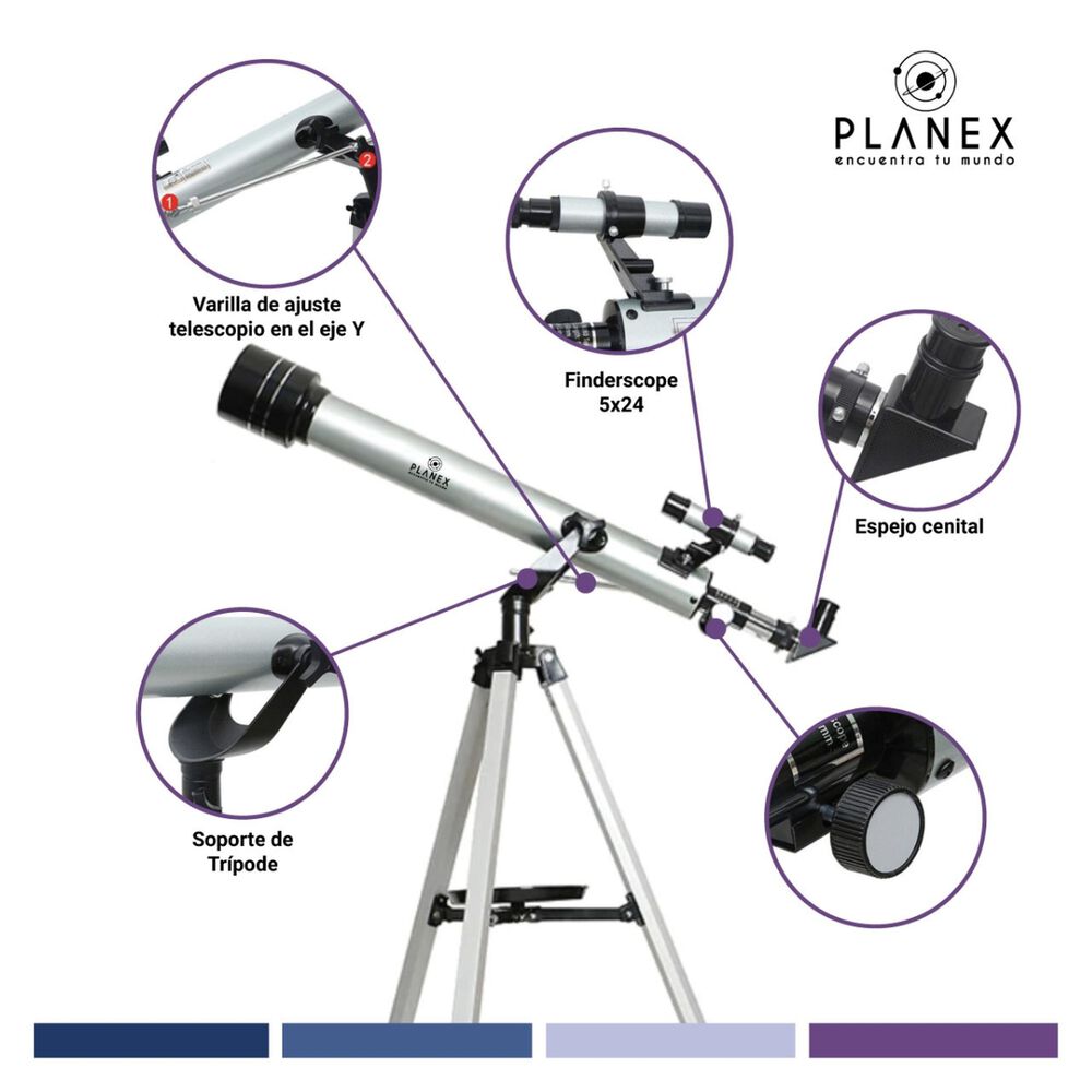Telescopio Astron&oacute;mico Monocular F70060 Planex + Soporte image number 5.0