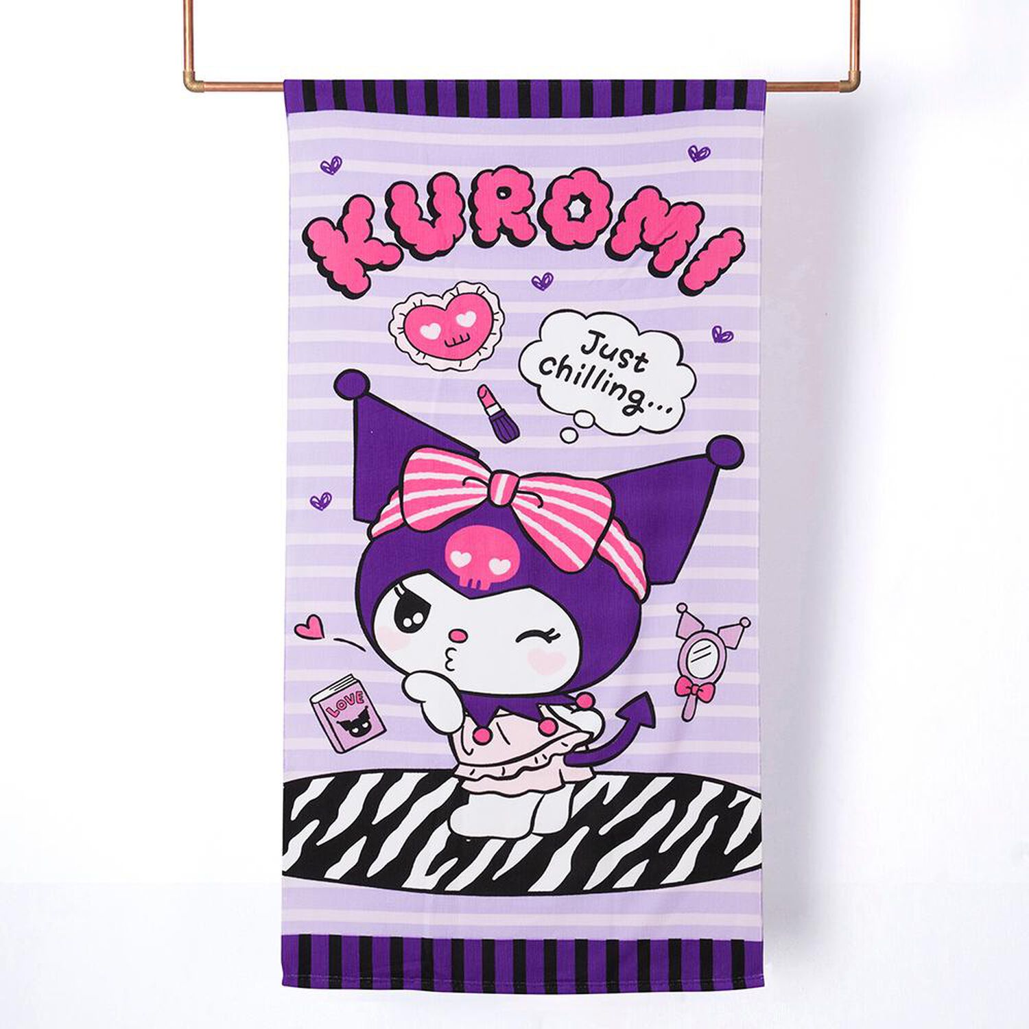 Toalla De Playa Infantil Sanrio-kuromi / 140x70 Cm image number 0.0