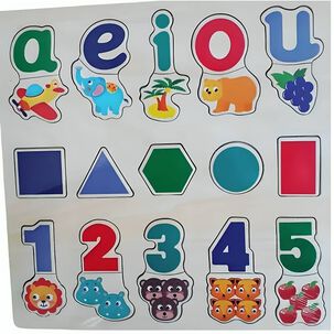 Tabla Vocales Y N&uacute;meros Puzzle Encaje