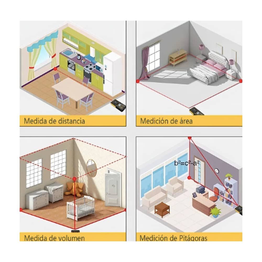 Medidor De Distancia Laser Digital 50 Metros image number 4.0