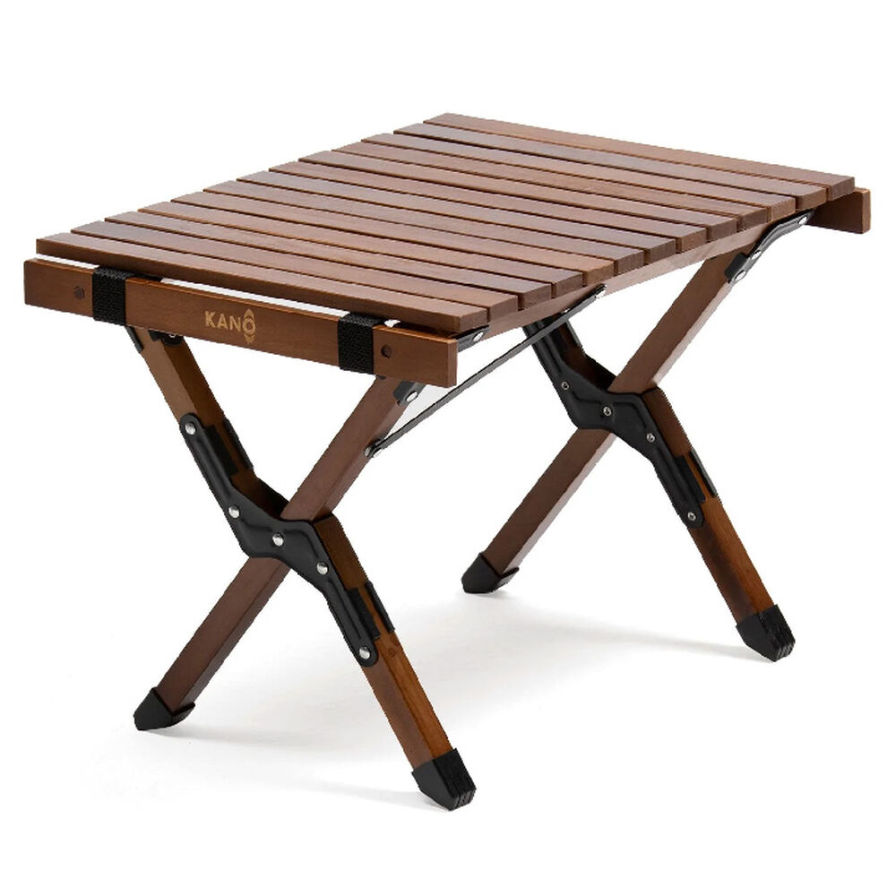 Mesa Plegable De Madera Oscura Para Camping Natural Kano image number 0.0