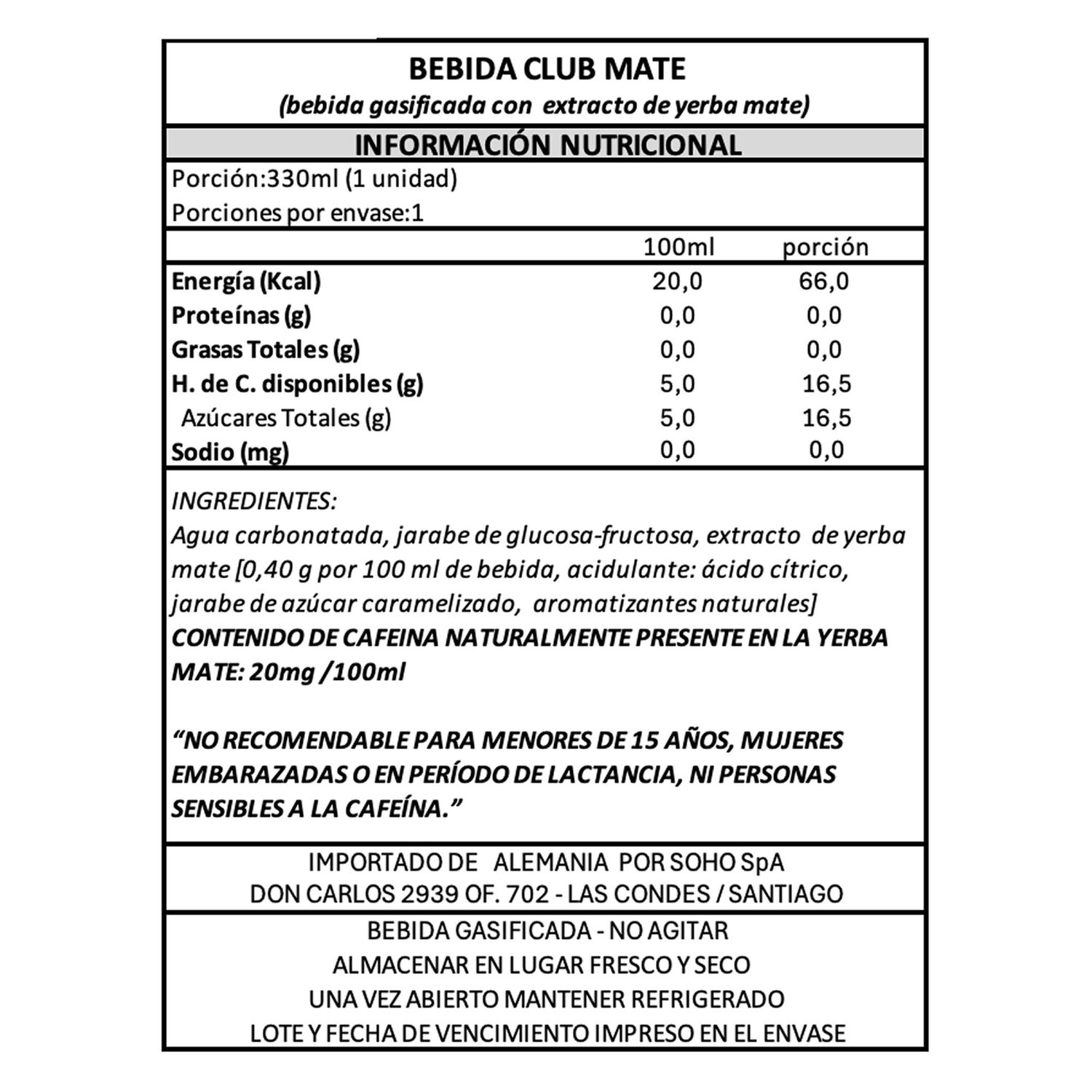 Bebida Mate Natural Club Mate 1 X 330 Ml image number 4.0