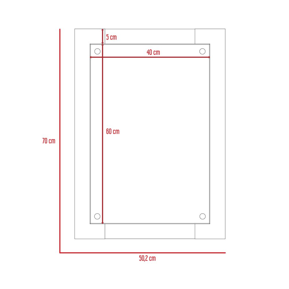 Espejo Rectangular Fm-077 130x45x1,11 image number 4.0