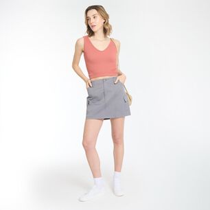 Falda Denim Tiro Medio Cargo Mujer Ocean Pacific