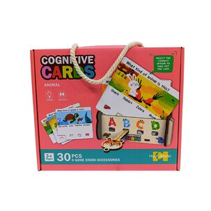 Puzzle Cognitivo Animales Con Tarjetas 30 Piezas