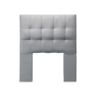 Respaldo Alicante Con Patas Felpa 1,5 Plazas Gris
