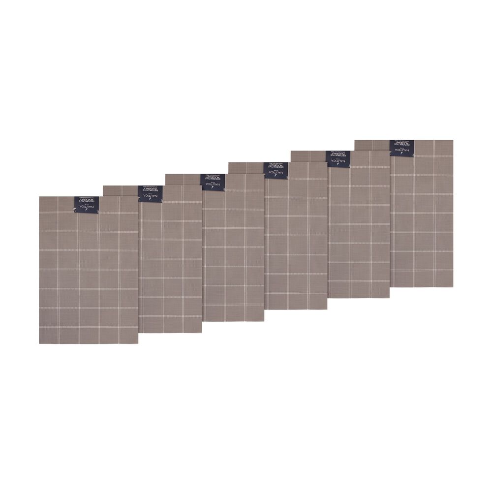 Pack 6 Individuales De Mesa Nautica Home 45x30cm Caf&eacute; A Cuadros image number 3.0