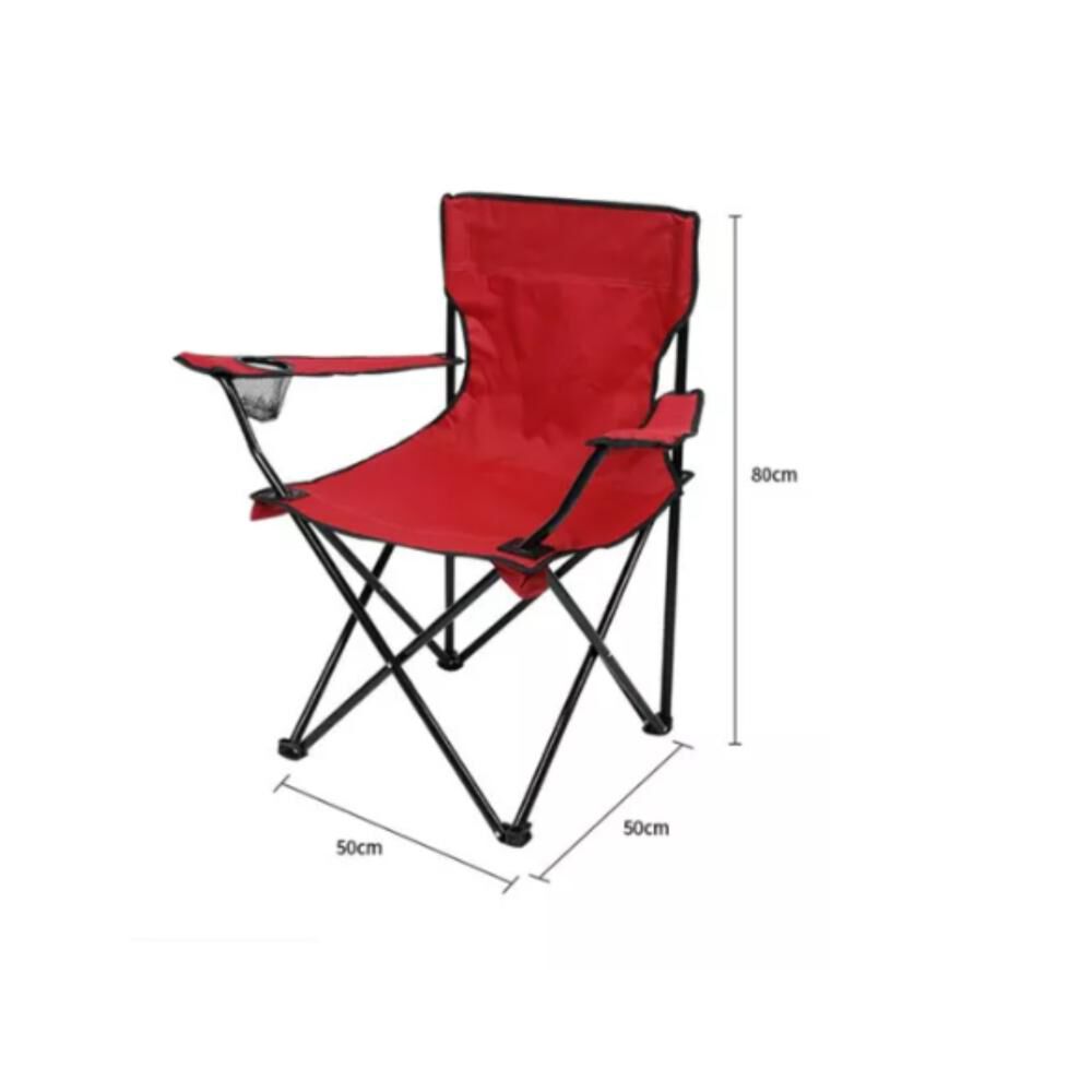 Silla Plegable De Playa Camping Pesca Picnic Con Porta Vaso image number 6.0