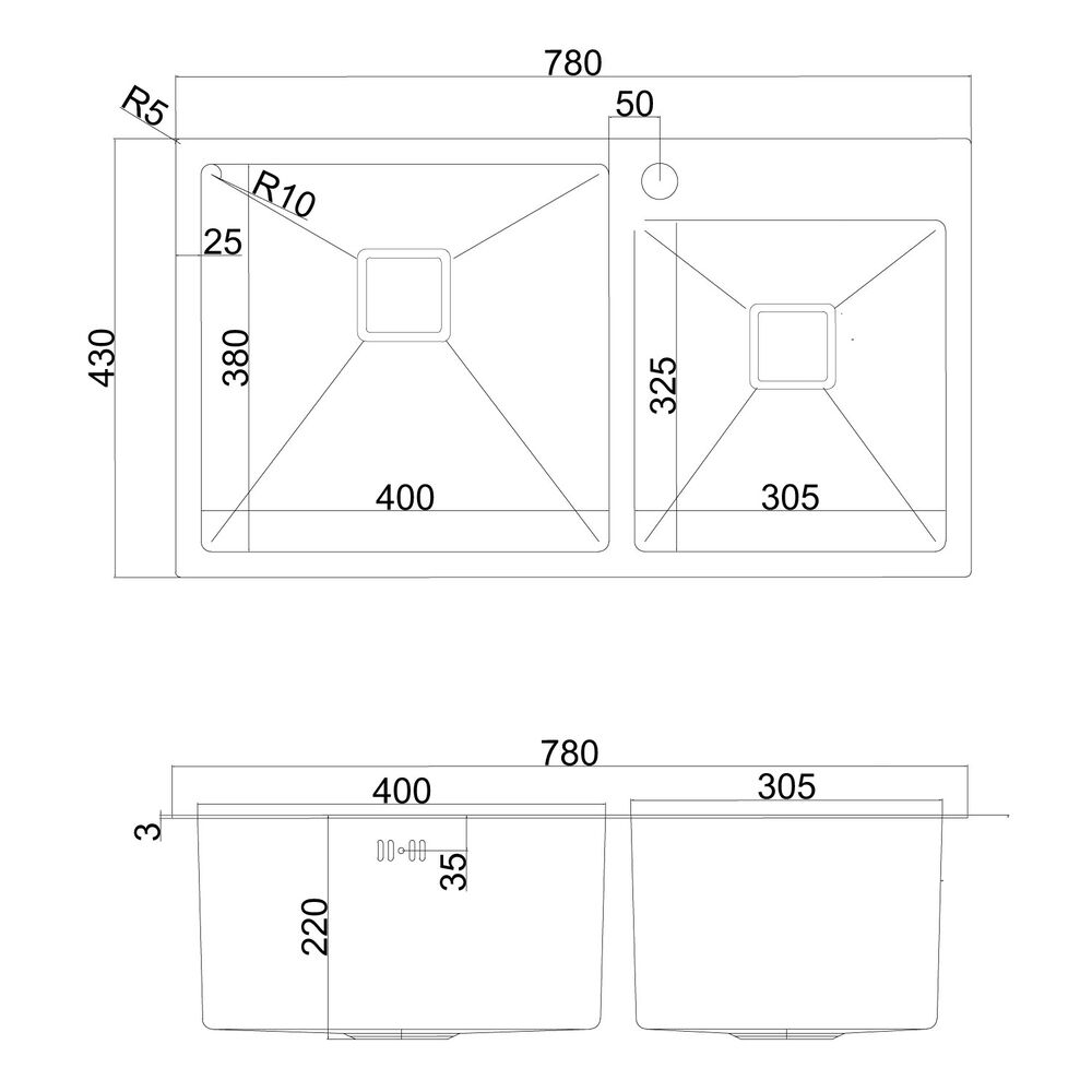 Lavaplatos Doble Groner Black 801dhb image number 4.0