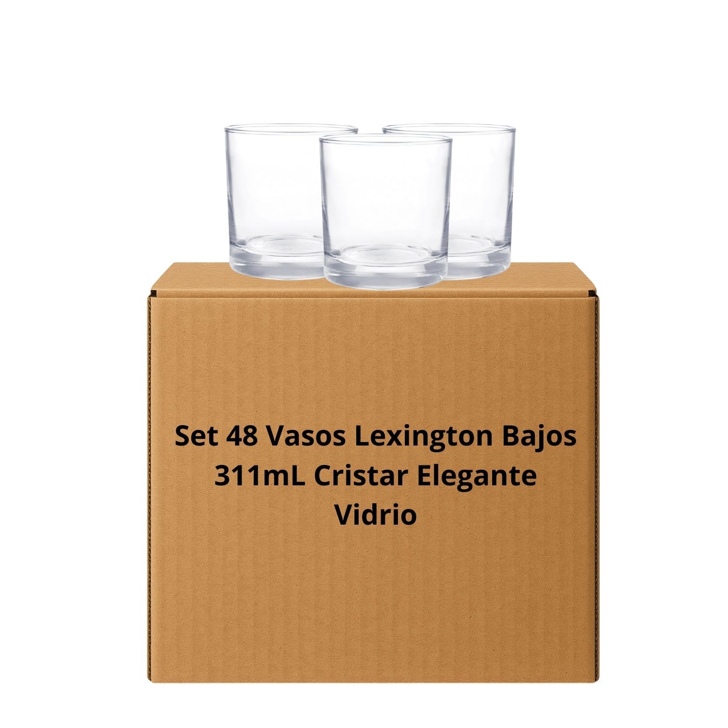 Set 48 Vasos Lexington Bajos 311ml Cristar Elegante Vidrio image number 0.0