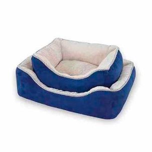 Cama Acolchonada Para Mascotas Color Azul 79x61x20 Cm