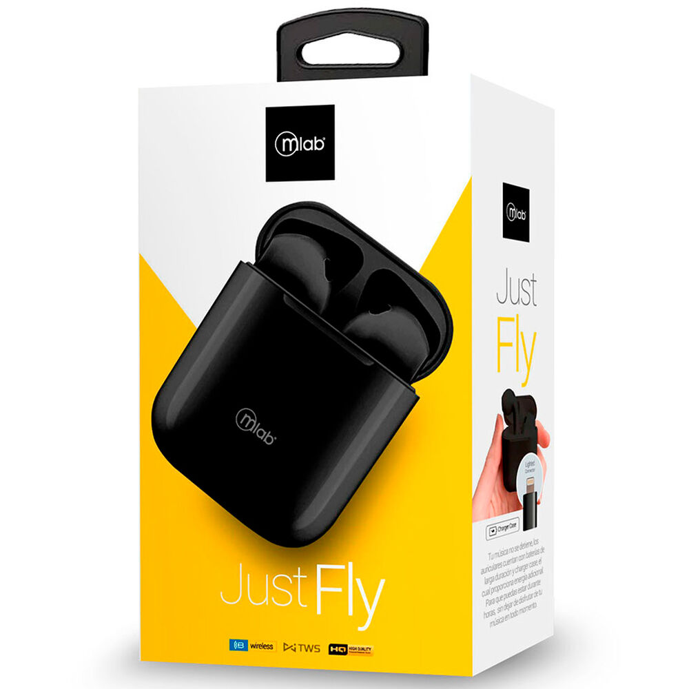 Audífonos Bluetooth In Ear Just Fly Inalámbricos Negros Mlab image number 2.0
