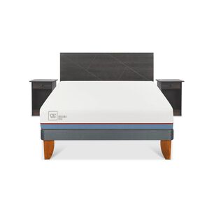 Cama Europea Cic Excellence Plus / 2 Plazas / Base Normal + Set De Maderas
