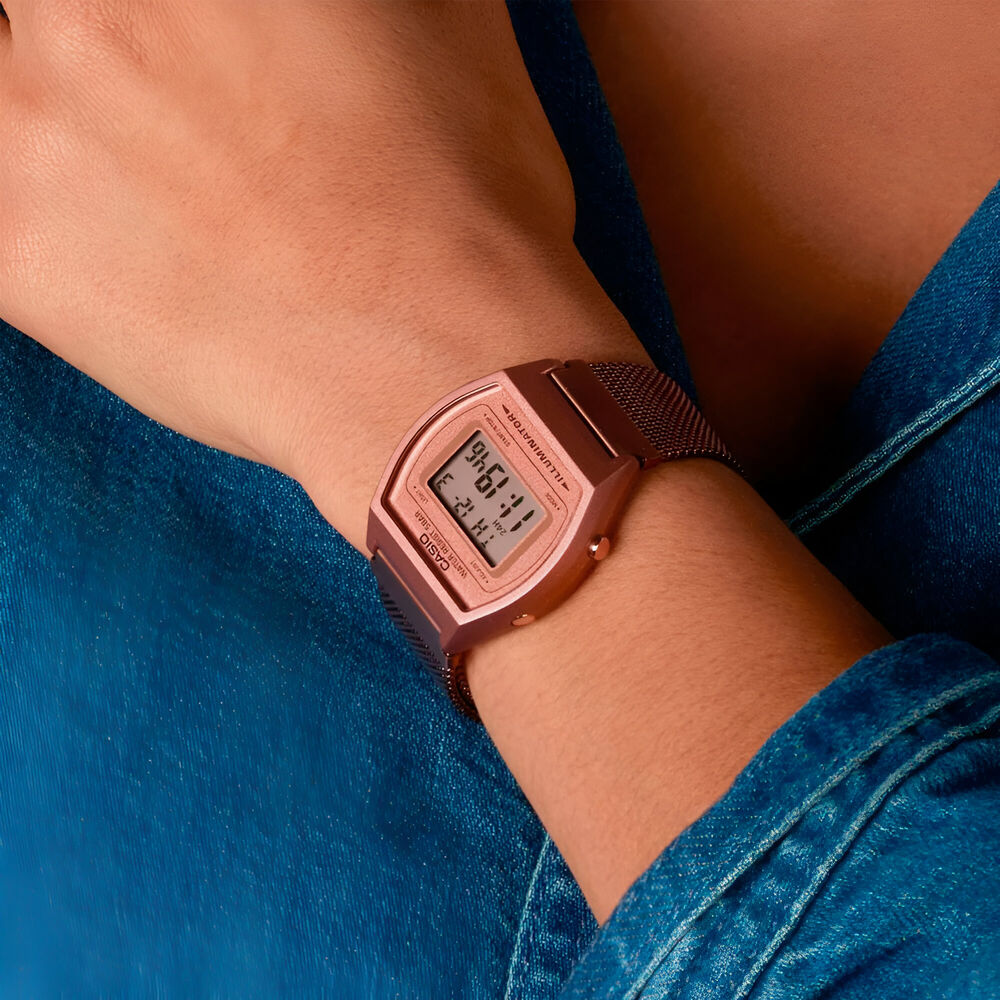 Reloj Digital Casio Oro Rosa Mujer B640wmr-5adf image number 3.0