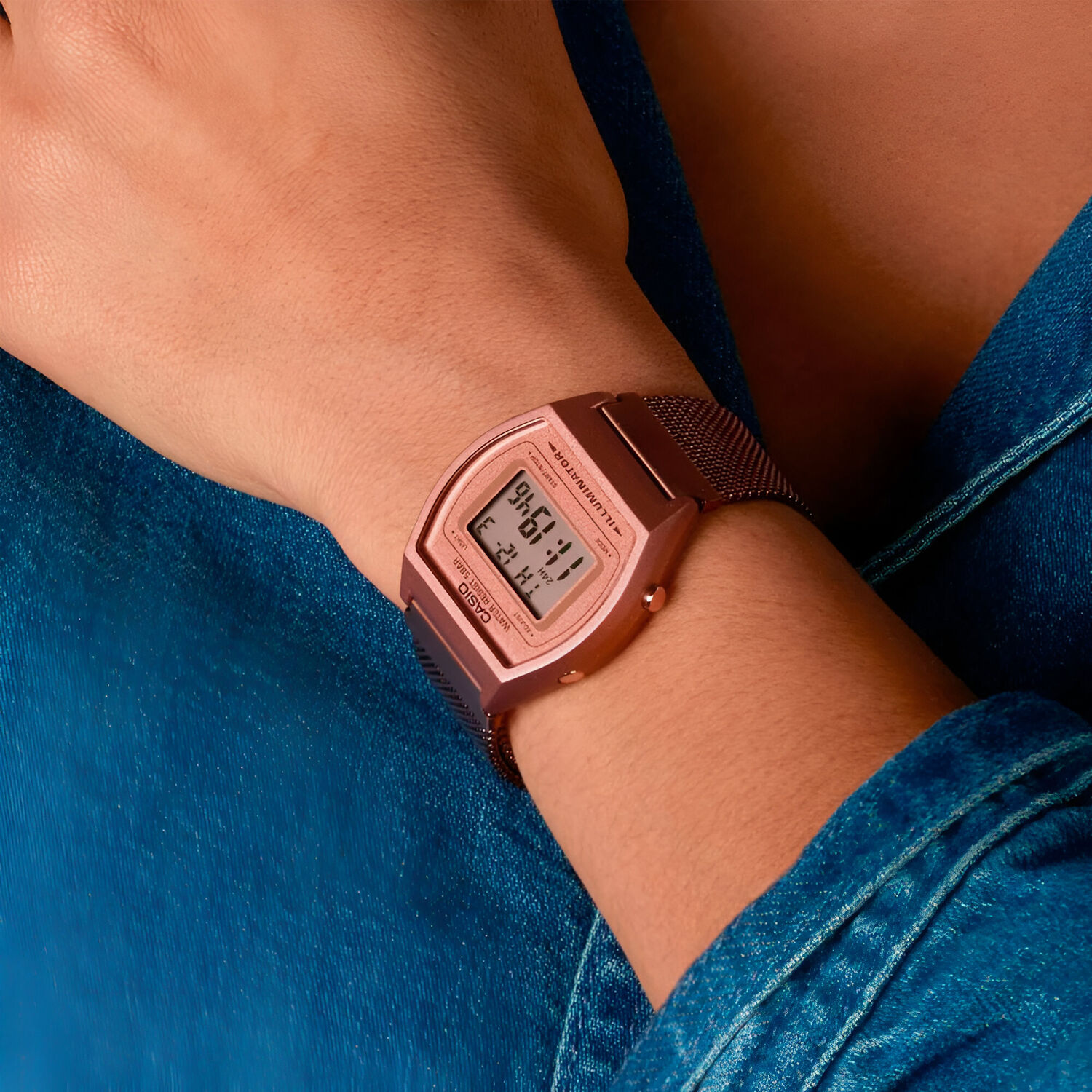 Reloj Digital Casio Oro Rosa Mujer B640wmr-5adf image number 4.0