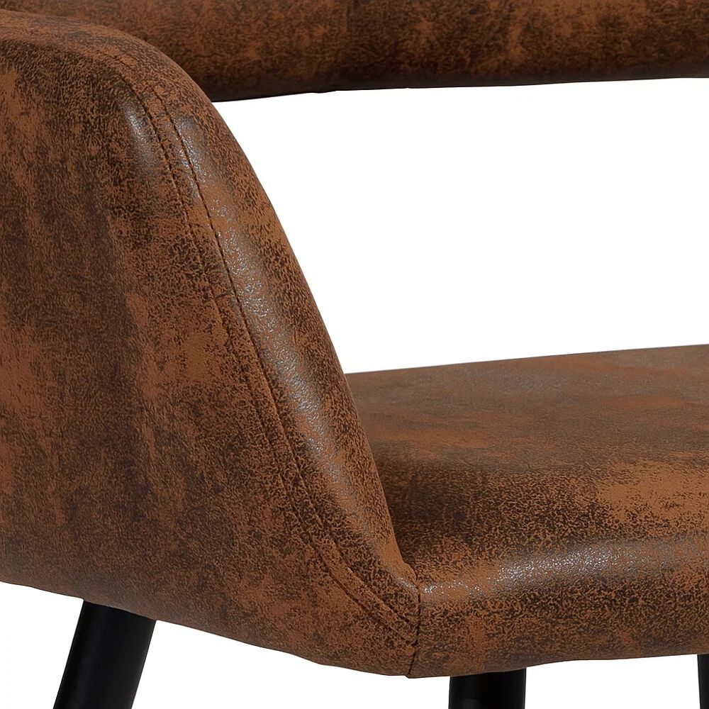 Pack De 2 Butacas Burgos Ecocuero Vintage Café Oscuro image number 5.0