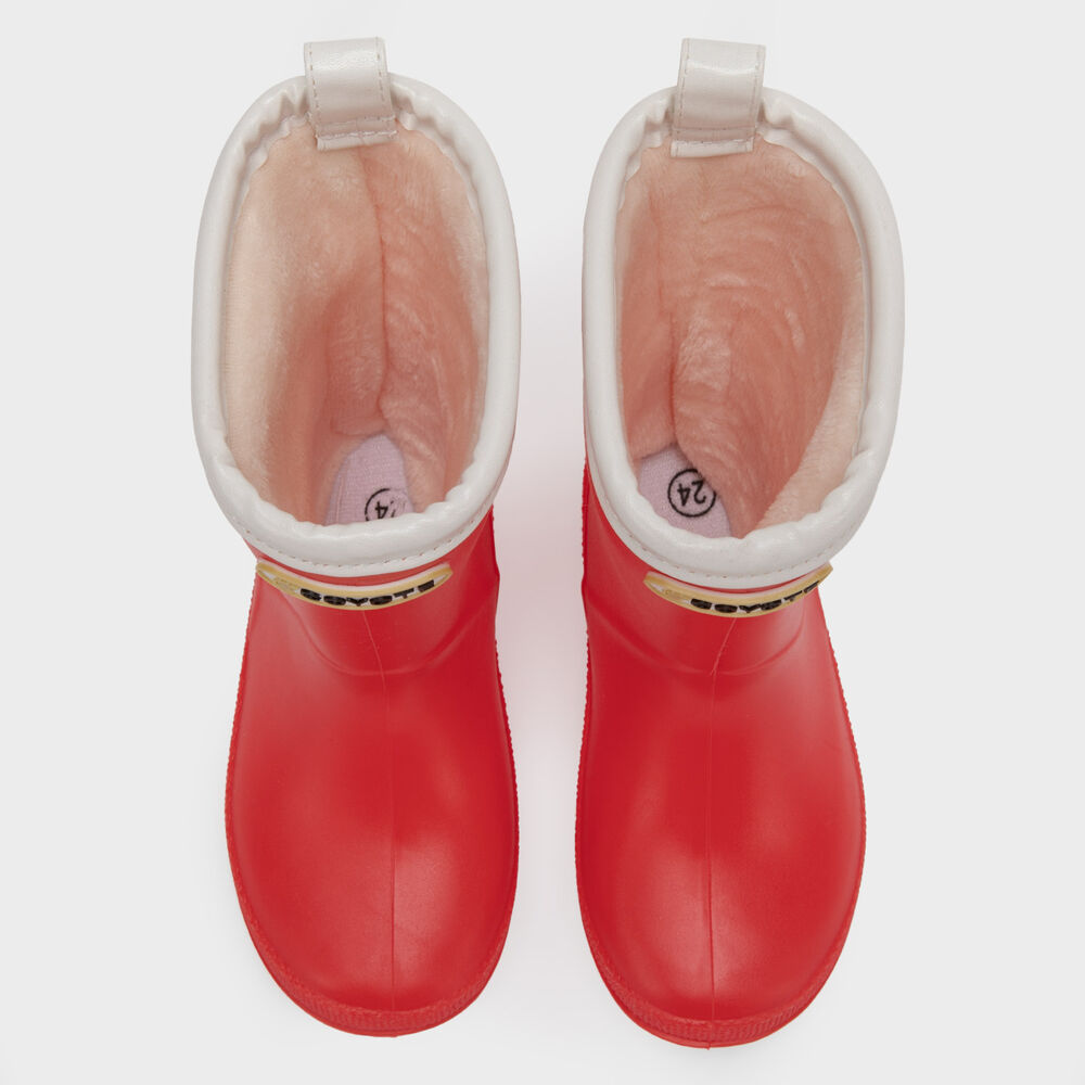 Bota De Agua Roja Ribete Blanco image number 4.0