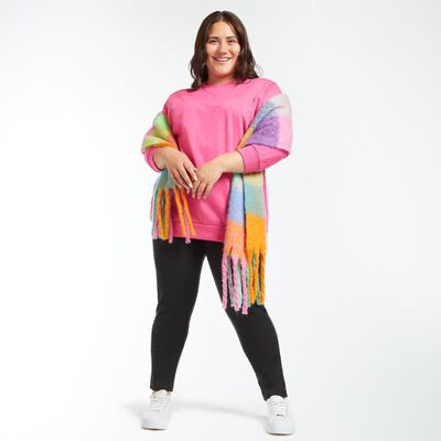 Polerón Talla Grande Oversize Cuello Redondo Mujer Sexy Large