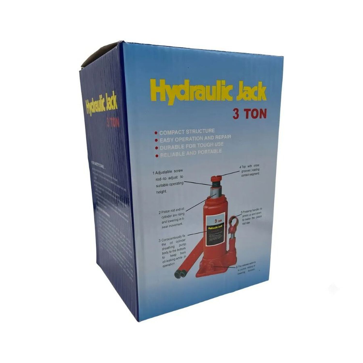 Gato Hidr&aacute;ulico Botella 3 Toneladas Taller Auto Camioneta Port&aacute;til image number 1.0