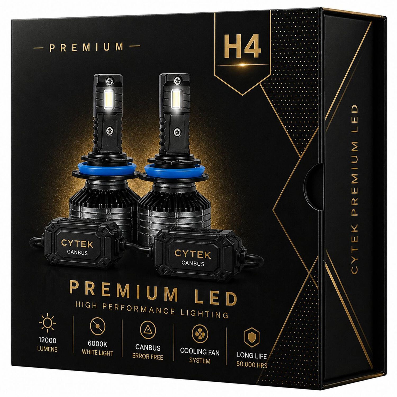 Kit De Luces Turbo Led H4 Canbus 65w Premium Ligth 12000lm image number 0.0