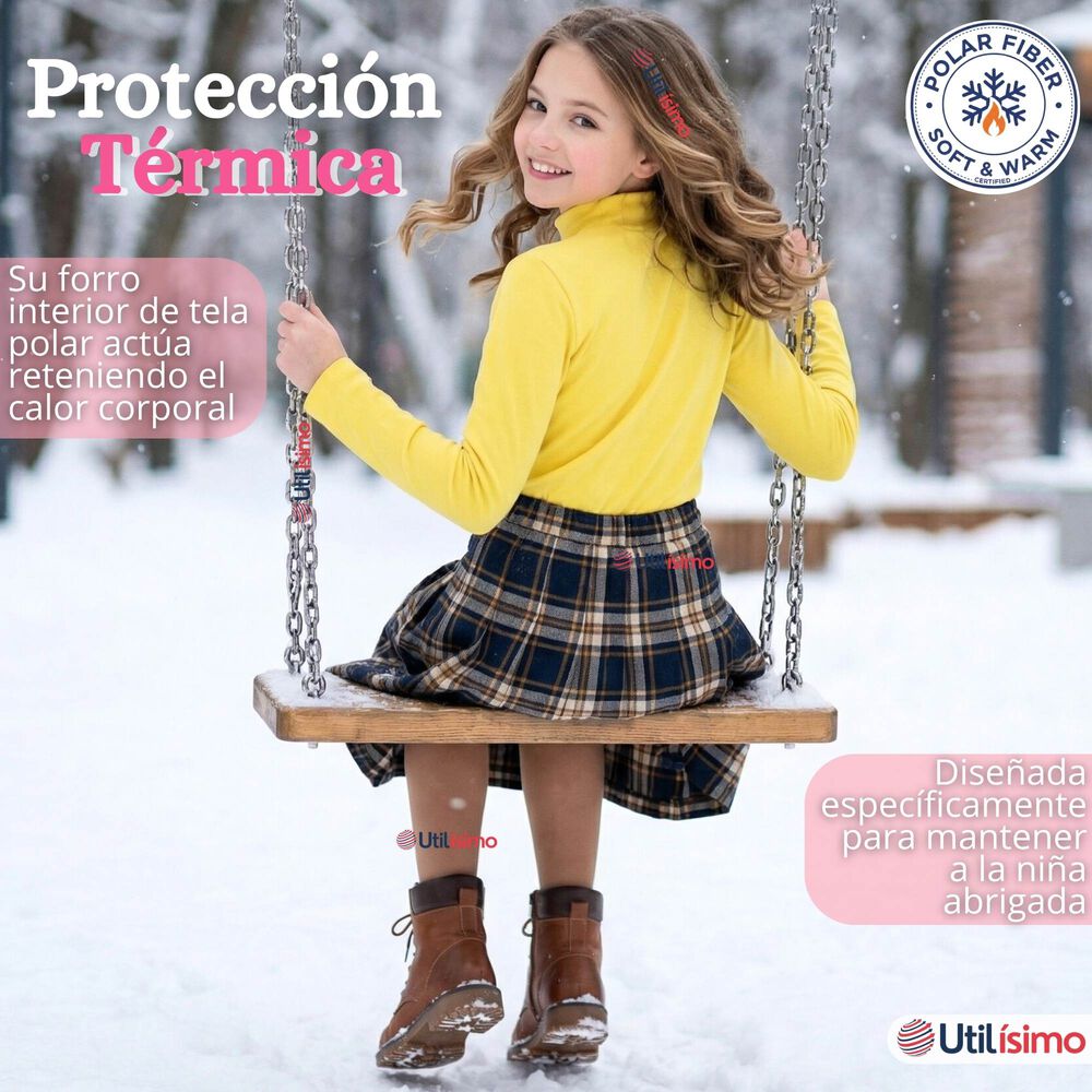 Pack 6 Poleras Camisetas Polar Primera Capa Cuello Beatle Manga Larga Colores Surtido Ni&ntilde;a image number 4.0