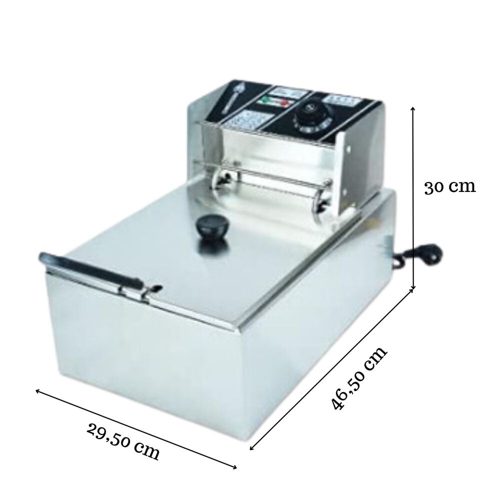Freidora El&eacute;ctrica 6l Acero Inox 2500w Potente image number 1.0
