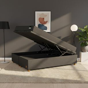 Base Cama Mons Ba&uacute;l 190 Bd Negro / 2 Plazas / Base Dividida