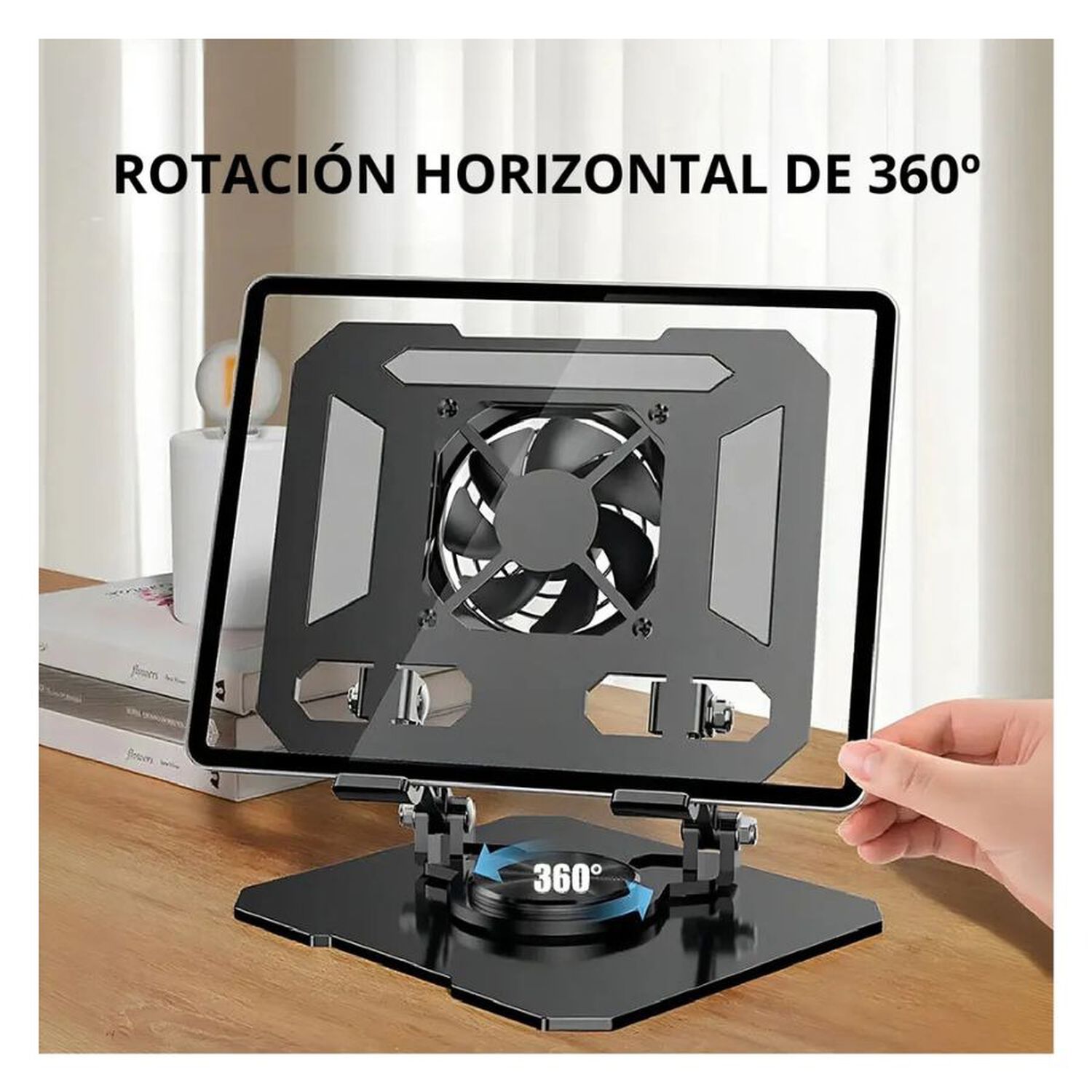 Soporte Ventilador Tablet Ipad Giratorio 360 Ajustable image number 3.0
