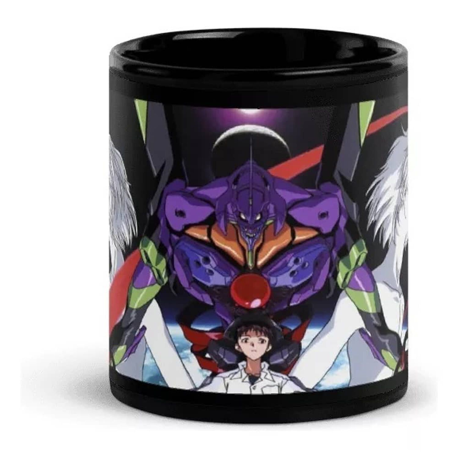 Taz&oacute;n Negro Estampado Anime Evangelion 325ml image number 0.0