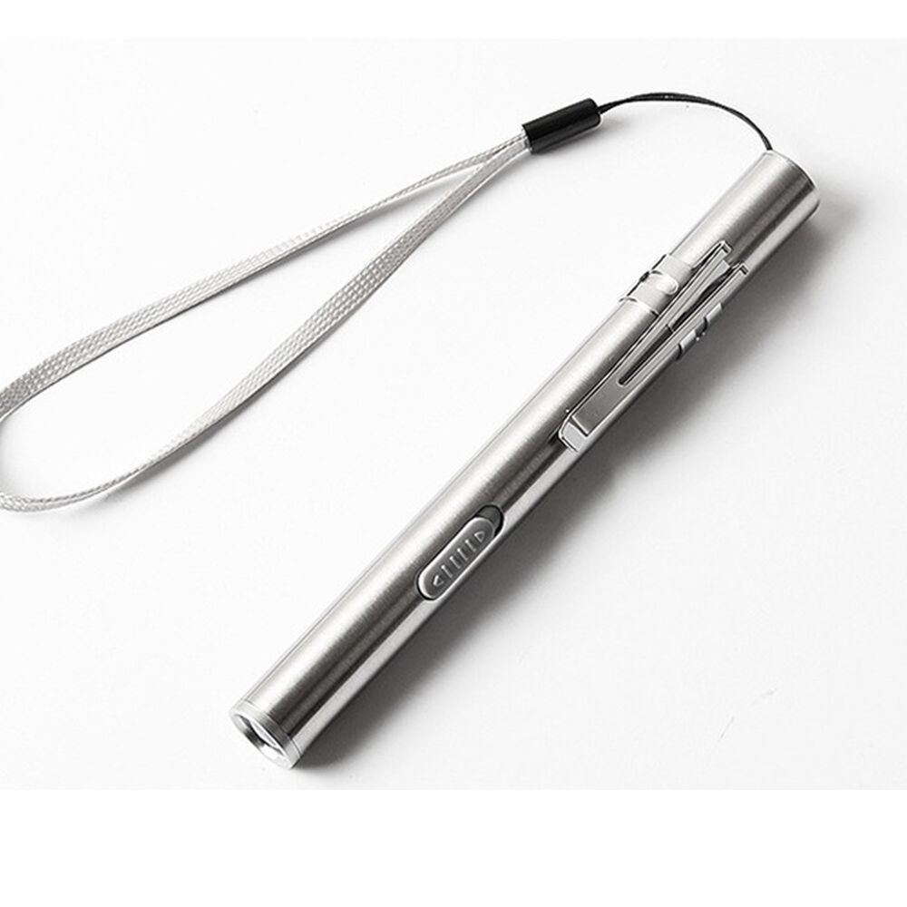 Linterna Usb Tipo Lapiz Led Recargable Aluminio Para Diagnostico Medico image number 1.0