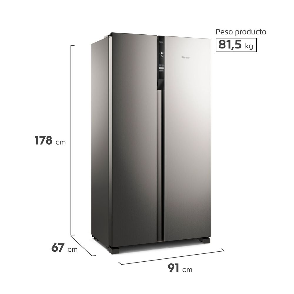 Refrigerador Fensa 529l No Frost Side By Side Sfx530 Inox image number 2.0