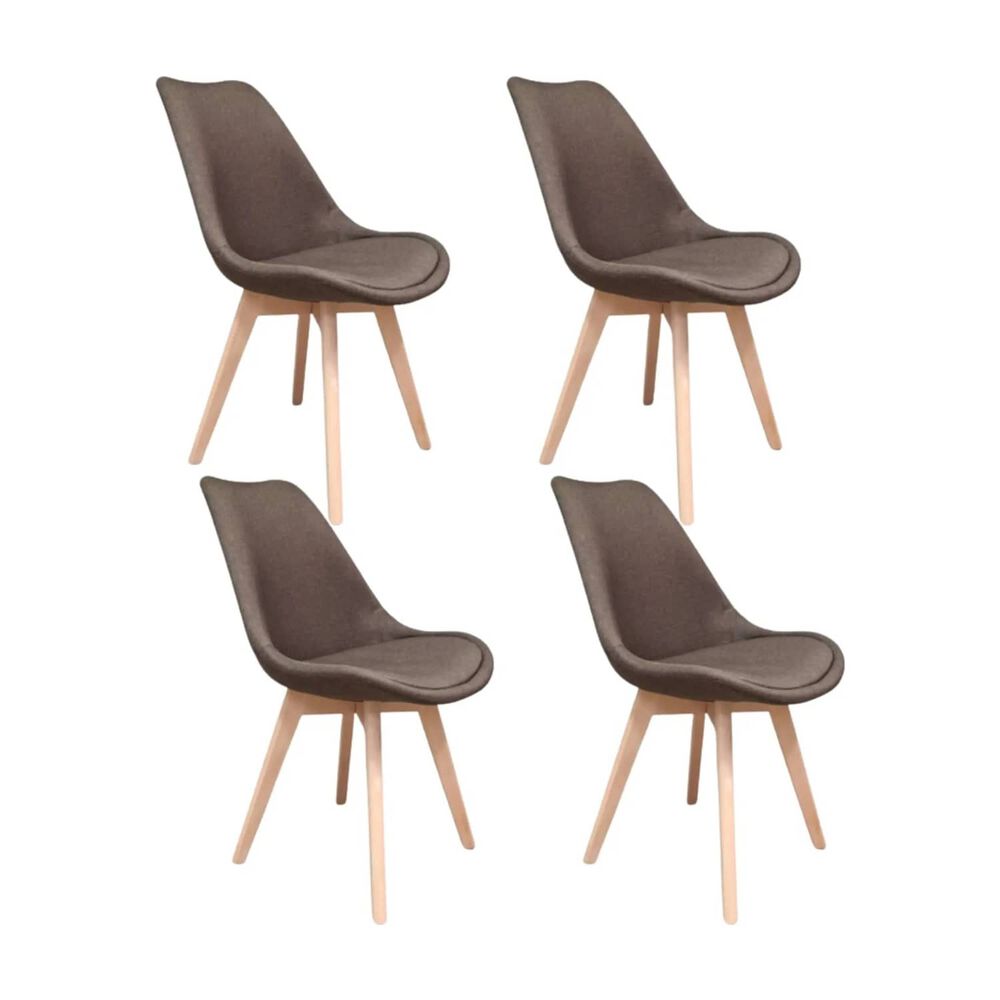 Pack 4 Sillas Tulip Lino Cafe image number 0.0