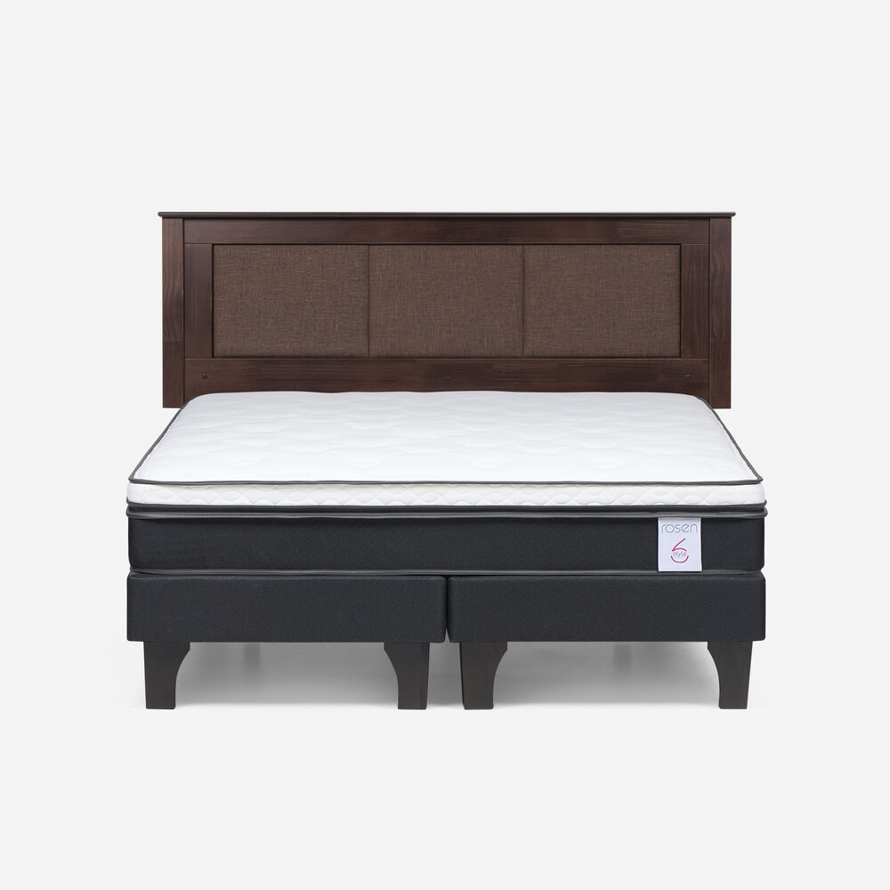 Cama Europea Rosen New Style 6 / King / Base Dividida + Respaldo image number 0.0