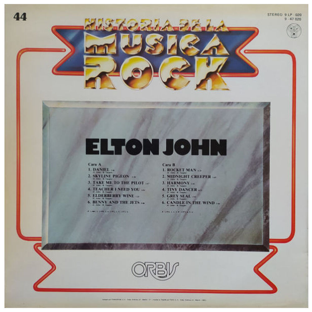 Elton John - Historia De La Música Rock: Grandes Exitos | Vinilo Usado image number 1.0