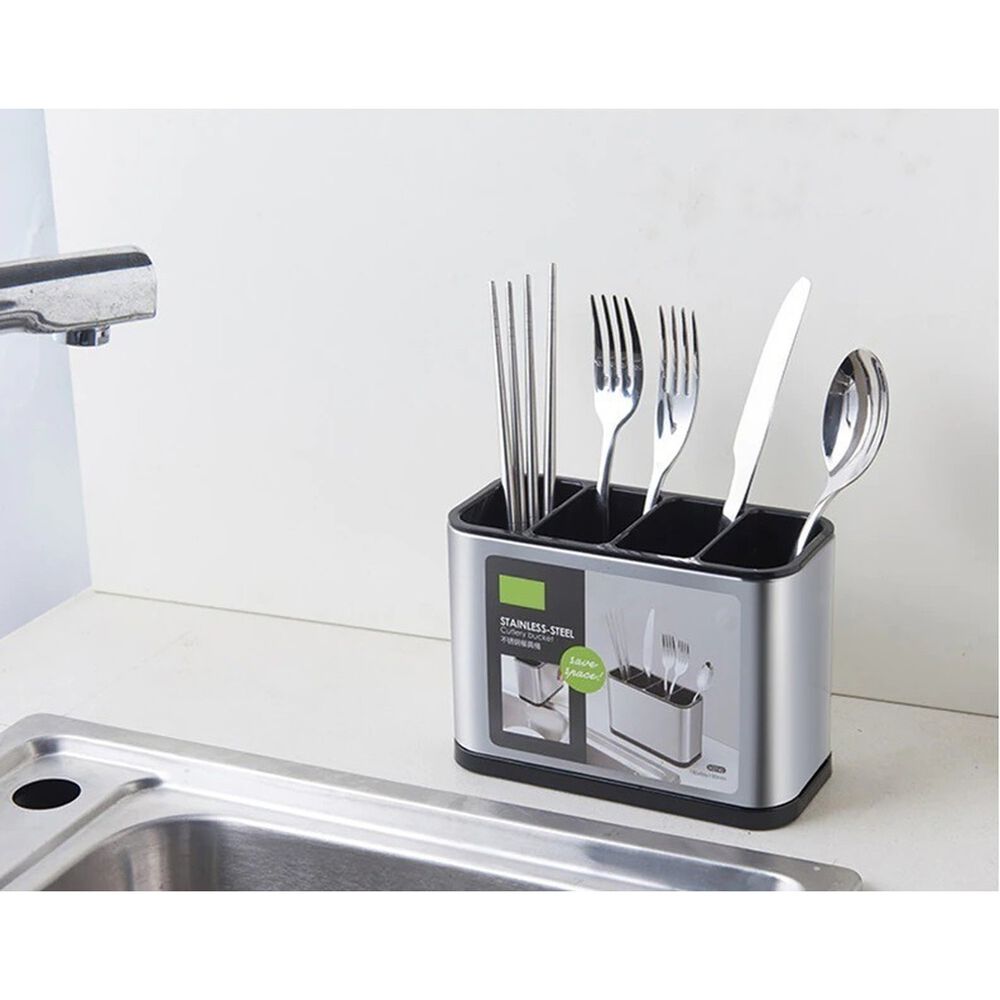 Escurridor Utensilios Cocina Acero Inoxidable 4 Compartimentos image number 0.0