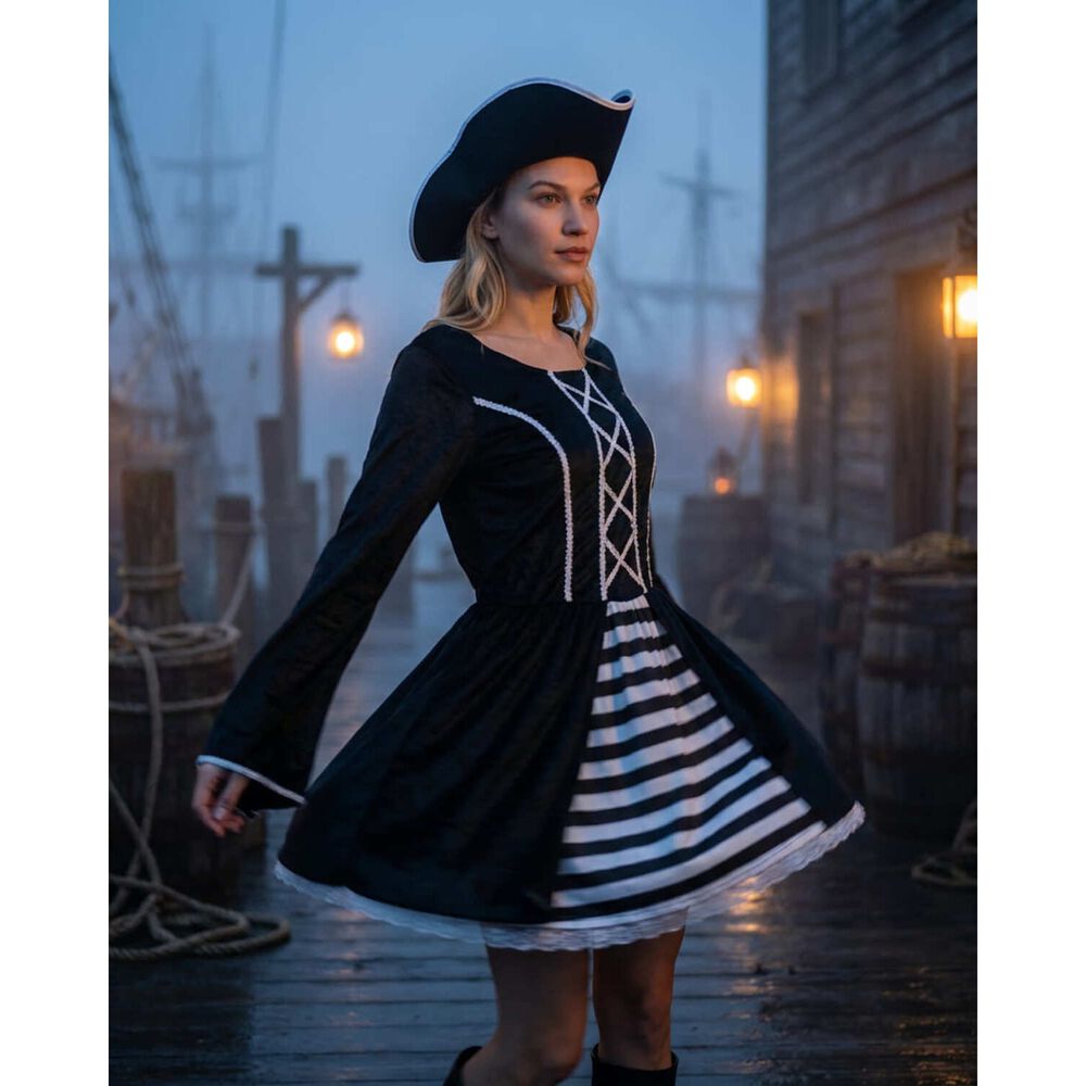 Disfraz Premium Blue Pirata Corsario Mujer image number 8.0