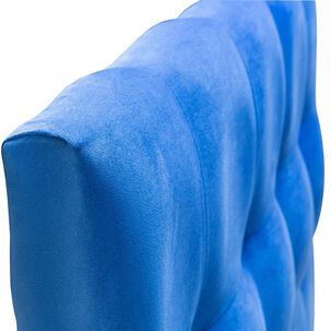Respaldo Alicante Con Patas Felpa 1,5 Plazas Azul