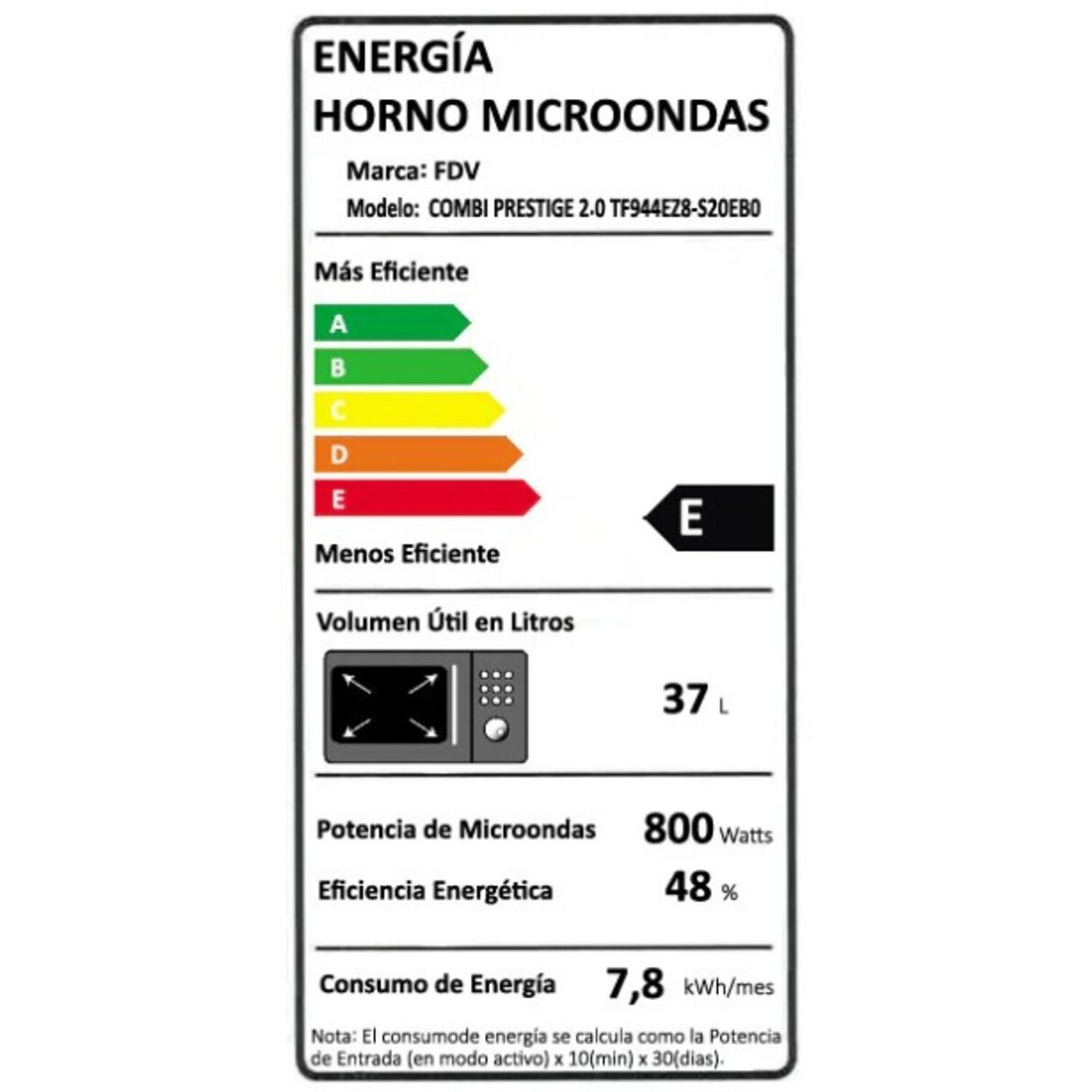 Horno Microondas 2 En 1 Prestige 37 Lts Fdv image number 2.0