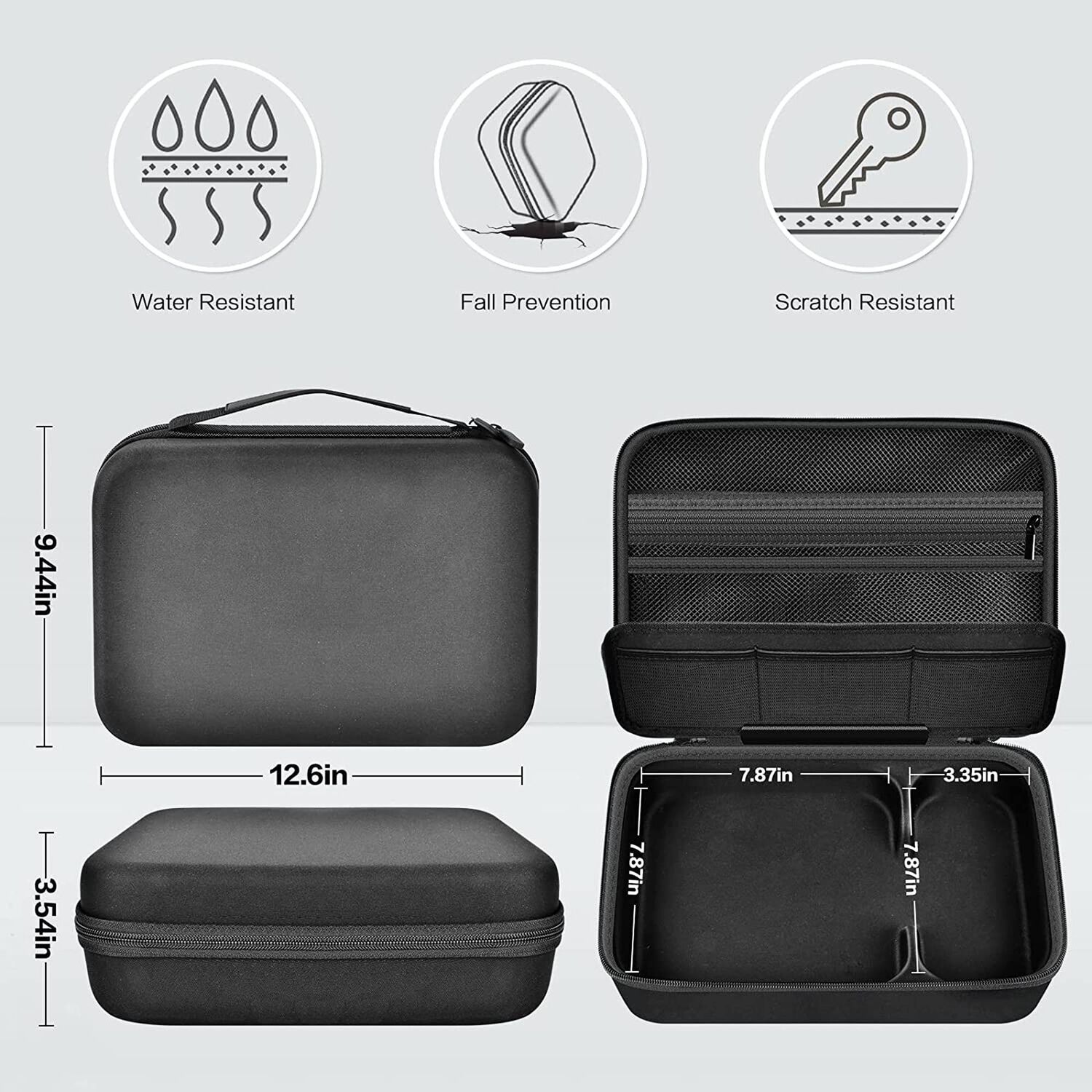 Funda Compatible Con Apple 2023 Mac Mini M2/mac Mini M1 Y Mac Mini, Organizador De Electr&oacute;nica Dura Para Accesorios - Negro image number 2.0