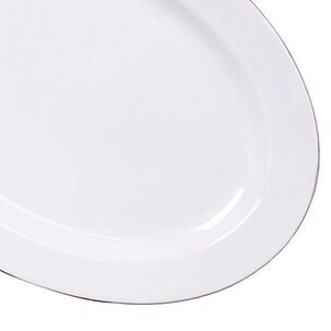 Plato Ovalado 36cm Royal Blanco Porcelana Hallen