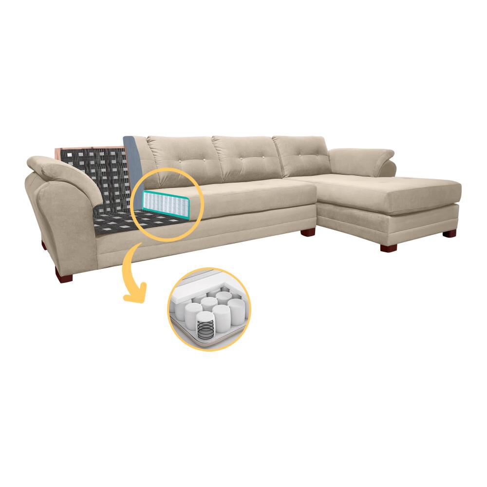 Sofá Seccional Derecho Living Factory Boston / 5 Cuerpos image number 2.0