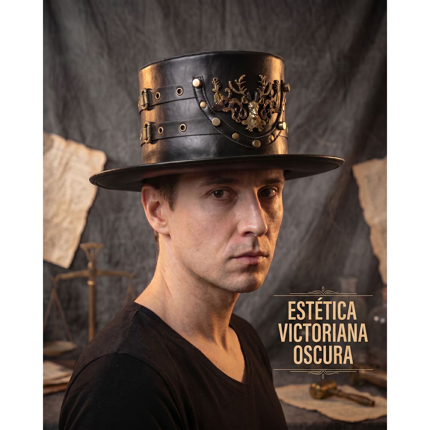 Sombrero Steampunk Disfraz Medico Peste Negra G&oacute;tico image number 6.0