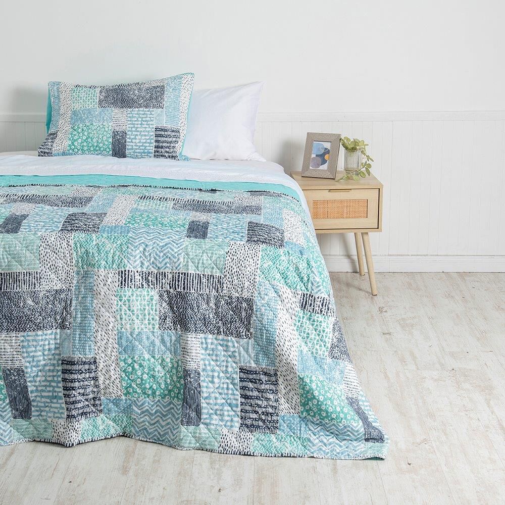 Cubrecama Quilt Cosido Patchwork 1.5 Plazas Lois image number 0.0
