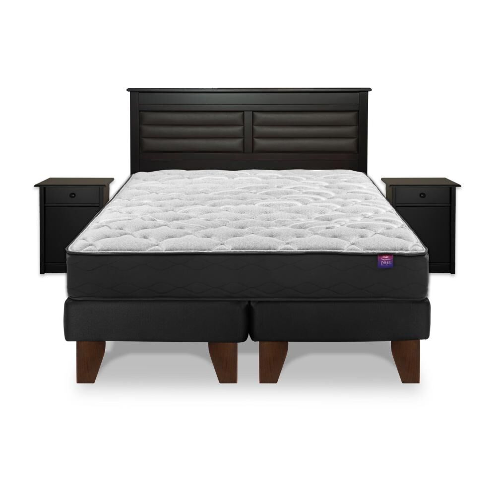 Cama Europea Flex Therapedic Plus / 2 Plazas / Base Dividida + Set De Maderas image number 1.0